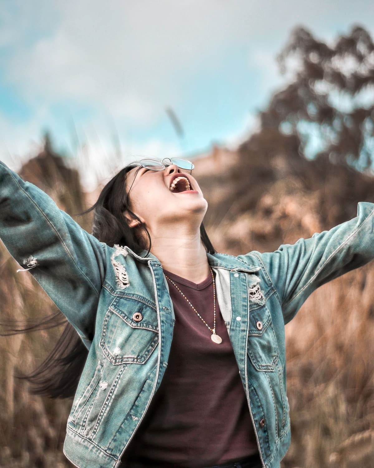 Person celebrating freedom
