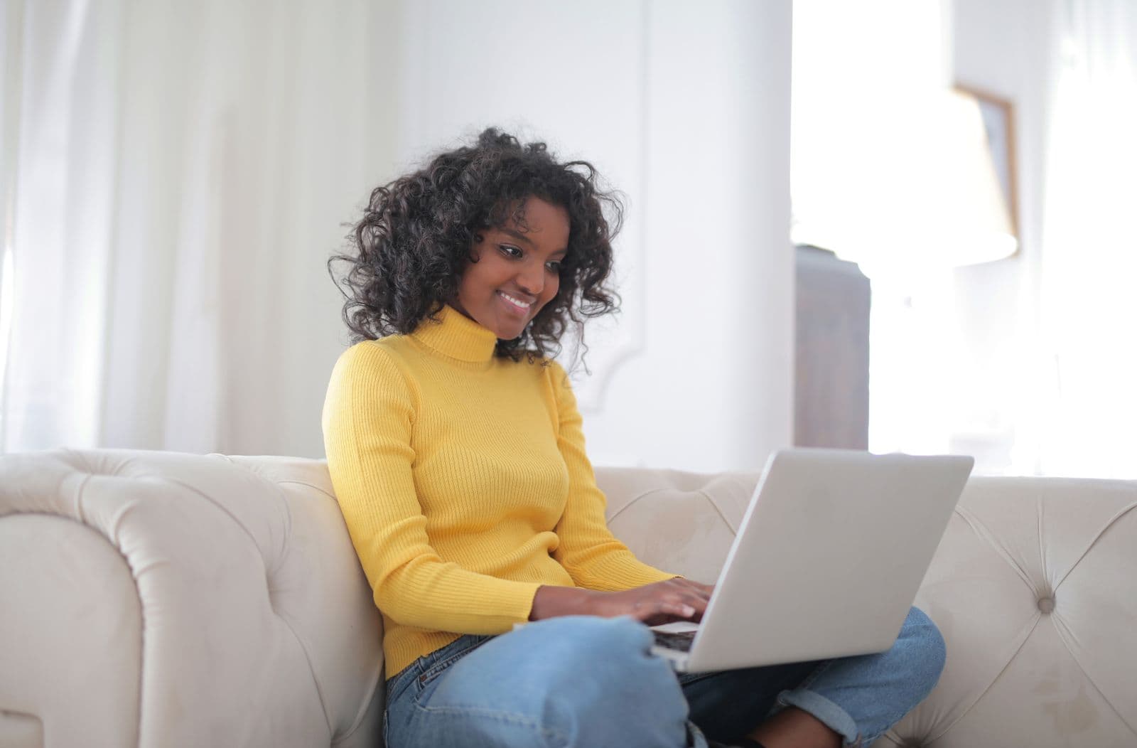 Person relaxed after cancelling a contract